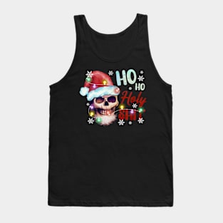 ho ho ho skeleton skull christmas Tank Top